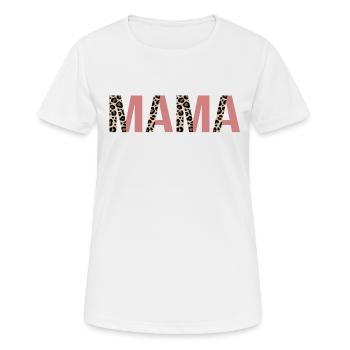 Mamma - Frauen T-Shirt atmungsaktiv - Weiß - Vorne - AI Model Female 172 dark (172cm)
