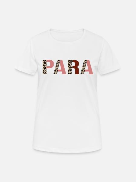 Para - Frauen T-Shirt atmungsaktiv - Weiß