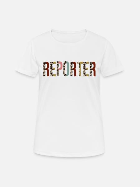 Reporter - Frauen T-Shirt atmungsaktiv - Weiß