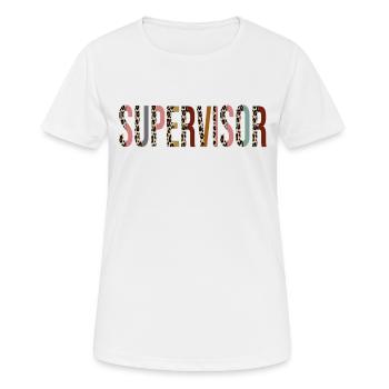 Superviseur - T-shirt respirant Femme - blanc - Devant - AI Model Female 172 dark (172cm)