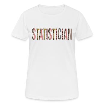 Statistiker - Frauen T-Shirt atmungsaktiv - Weiß - Vorne - AI Model Female 172 dark (172cm)