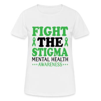Lutter contre la stigmatisation Sensibilisation à la santé mentale Mentale - T-shirt respirant Femme - blanc - Devant - AI Model Female 172 dark (172cm)