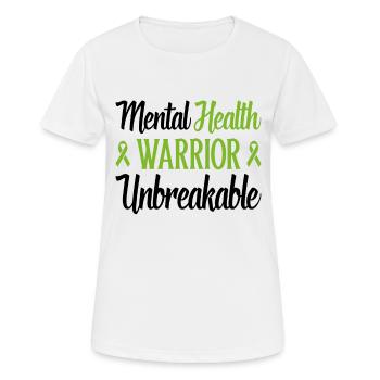 Guerrier de la santé mentale Santé mentale incassable - T-shirt respirant Femme - blanc - Devant - AI Model Female 172 dark (172cm)