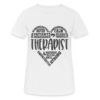 Therapeut Herzzitate - Frauen T-Shirt atmungsaktiv - Weiß - Vorne - AI Model Female 172 dark (172cm)