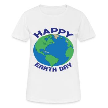 Happy Earth Day Earth Day Zitate - Frauen T-Shirt atmungsaktiv - Weiß - Vorne - AI Model Female 172 dark (172cm)