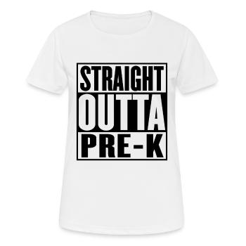 Straight Outta Pre Kindergarten Graduation - Women's Breathable T-Shirt - white - Front - AI Model Female 172 dark (172cm)