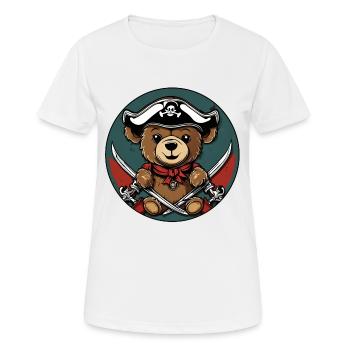 Teddybär / Kuscheltier / Stofftier / Geschenkidee - Frauen T-Shirt atmungsaktiv - Weiß - Vorne - AI Model Female 172 dark (172cm)