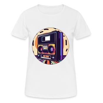 Radio / Analog / Music / Frequency / Speakers - Women's Breathable T-Shirt - white - Front - AI Model Female 172 dark (172cm)