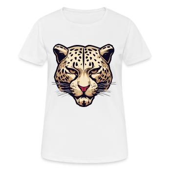 Leopard / Gepard / Tier / Animal Print / Muster - Frauen T-Shirt atmungsaktiv - Weiß - Vorne - AI Model Female 172 dark (172cm)
