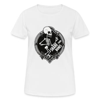 Squelette / Os / Anatomie / Halloween / Horreur - T-shirt respirant Femme - blanc - Devant - AI Model Female 172 dark (172cm)