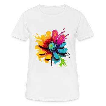 Farbe der Blume - Frauen T-Shirt atmungsaktiv - Weiß - Vorne - AI Model Female 172 dark (172cm)
