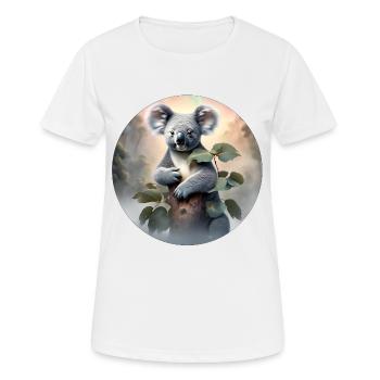 Koala / Tierwelt / Eukalyptus / Baumbewohner / Zoo - Frauen T-Shirt atmungsaktiv - Weiß - Vorne - AI Model Female 172 dark (172cm)