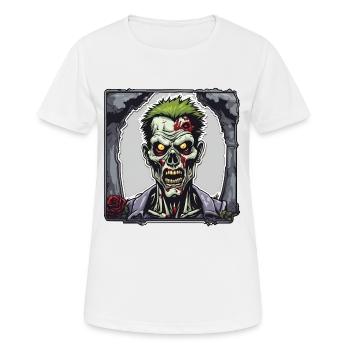 Zombie / Apocalypse /Untot / Horror / Virus / Logo - Frauen T-Shirt atmungsaktiv - Weiß - Vorne - AI Model Female 172 dark (172cm)