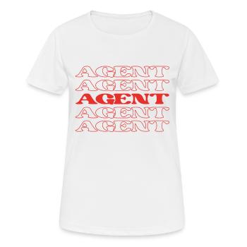Agent Broker Operative Handler Agentur - Frauen T-Shirt atmungsaktiv - Weiß - Vorne - AI Model Female 172 dark (172cm)