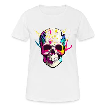 Farbe des Schädels - Frauen T-Shirt atmungsaktiv - Weiß - Vorne - AI Model Female 172 dark (172cm)