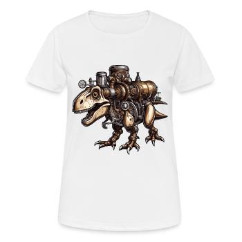 Dinosaurier / Tier / Urzeit / Reptil / Jungs - Frauen T-Shirt atmungsaktiv - Weiß - Vorne - AI Model Female 172 dark (172cm)