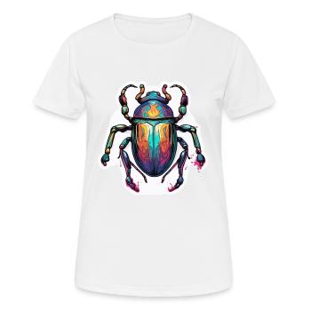 Skarabäus / Mystik / Ägyptische Symbolik / Antik - Frauen T-Shirt atmungsaktiv - Weiß - Vorne - AI Model Female 172 dark (172cm)