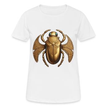 Skarabäus / Mystik / Ägyptische Symbolik / Antik - Frauen T-Shirt atmungsaktiv - Weiß - Vorne - AI Model Female 172 dark (172cm)