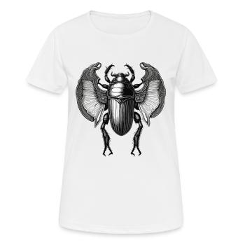 Skarabäus / Mystik / Ägyptische Symbolik / Antik - Frauen T-Shirt atmungsaktiv - Weiß - Vorne - AI Model Female 172 dark (172cm)