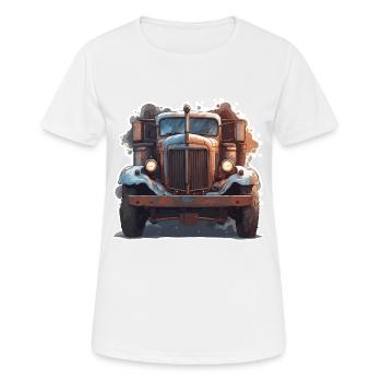 Camion/Camion/Camion/Cargo/Route - T-shirt respirant Femme - blanc - Devant - AI Model Female 172 dark (172cm)