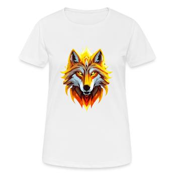 Fuchs - Frauen T-Shirt atmungsaktiv - Weiß - Vorne - AI Model Female 172 dark (172cm)