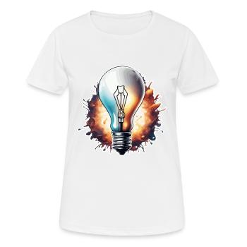 Bulb / Bulb / Brightness / Light - Women's Breathable T-Shirt - white - Front - AI Model Female 172 dark (172cm)