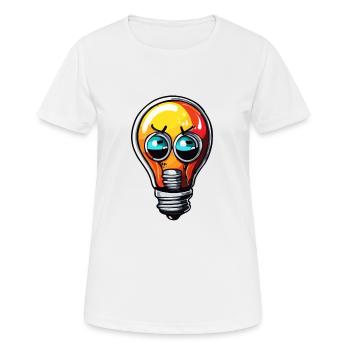 Bulb / Bulb / Brightness / Light - Women's Breathable T-Shirt - white - Front - AI Model Female 172 dark (172cm)