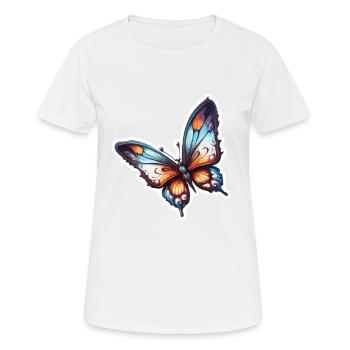 Butterfly / Animal / Insect / Flying / Summer - Women's Breathable T-Shirt - white - Front - AI Model Female 172 dark (172cm)