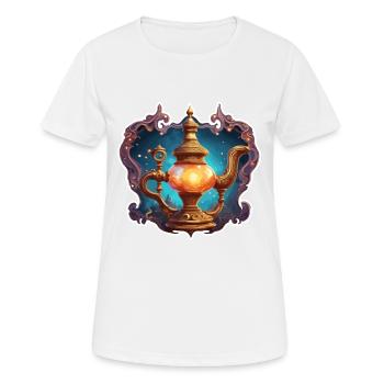 Wunderlampe / Wünsche /Orient / Wunder / Genie - Frauen T-Shirt atmungsaktiv - Weiß - Vorne - AI Model Female 172 dark (172cm)