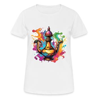 Wunderlampe / Wünsche /Orient / Wunder / Genie - Frauen T-Shirt atmungsaktiv - Weiß - Vorne - AI Model Female 172 dark (172cm)