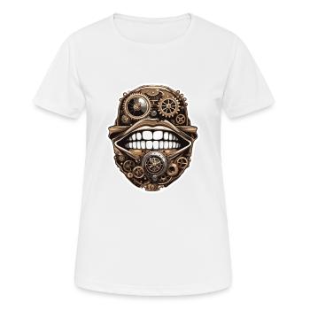 Bouche / Lèvres / Dents / Langue / Sourire / Baiser - T-shirt respirant Femme - blanc - Devant - AI Model Female 172 dark (172cm)