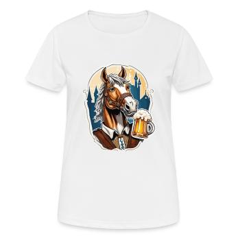 Lederhosen / Animal / Traditional costume / Tradition / Horse - Women's Breathable T-Shirt - white - Front - AI Model Female 172 dark (172cm)