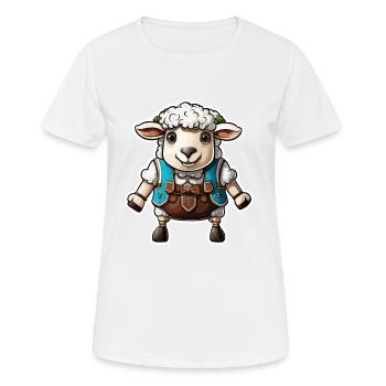 Lederhosen / Animal / Traditional costume / Tradition / Sheep - Women's Breathable T-Shirt - white - Front - AI Model Female 172 dark (172cm)