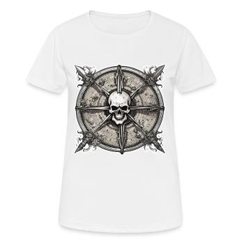 Compass / Cardinal Direction / Travel / Survival - Women's Breathable T-Shirt - white - Front - AI Model Female 172 dark (172cm)