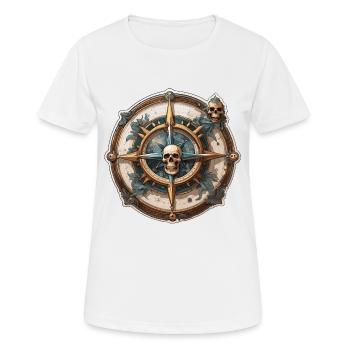 Compass / Cardinal Direction / Travel / Survival - Women's Breathable T-Shirt - white - Front - AI Model Female 172 dark (172cm)