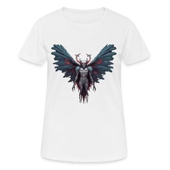 Mothman / Motte / Insekt / Fabelwesen / Flatterer - Frauen T-Shirt atmungsaktiv - Weiß - Vorne - AI Model Female 172 dark (172cm)