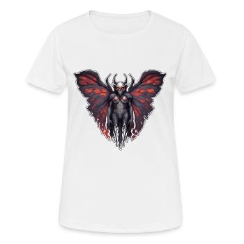Mothman / Motte / Insekt / Fabelwesen / Flatterer - Frauen T-Shirt atmungsaktiv - Weiß - Vorne - AI Model Female 172 dark (172cm)