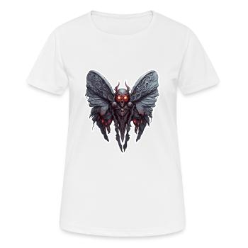 Mothman / Motte / Insekt / Fabelwesen / Flatterer - Frauen T-Shirt atmungsaktiv - Weiß - Vorne - AI Model Female 172 dark (172cm)