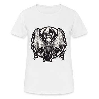Mothman / Motte / Insekt / Fabelwesen / Flatterer - Frauen T-Shirt atmungsaktiv - Weiß - Vorne - AI Model Female 172 dark (172cm)