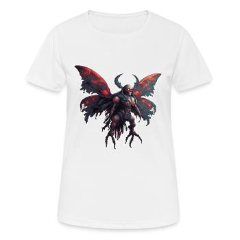 Mothman / Motte / Insekt / Fabelwesen / Flatterer - Frauen T-Shirt atmungsaktiv - Weiß - Vorne - AI Model Female 172 dark (172cm)