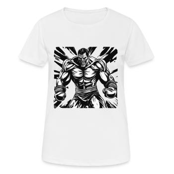 Boxer / Sport / Kampf / Arena / Boxring / Fäuste - Frauen T-Shirt atmungsaktiv - Weiß - Vorne - AI Model Female 172 dark (172cm)