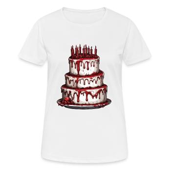 Birthday Cake / Cake / Happy Birthday / Cake - Women's Breathable T-Shirt - white - Front - AI Model Female 172 dark (172cm)