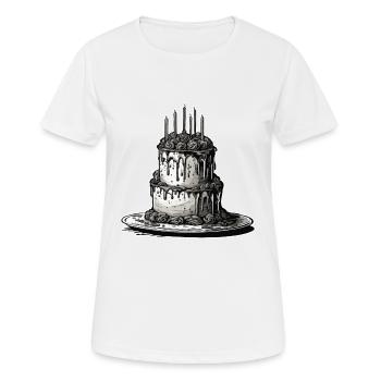 Birthday Cake / Cake / Happy Birthday / Cake - Women's Breathable T-Shirt - white - Front - AI Model Female 172 dark (172cm)