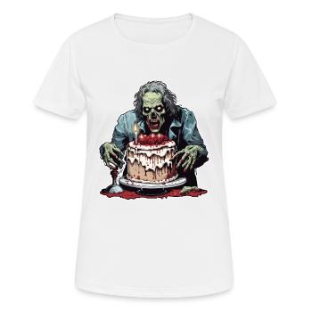 Birthday Cake / Cake / Happy Birthday / Cake - Women's Breathable T-Shirt - white - Front - AI Model Female 172 dark (172cm)