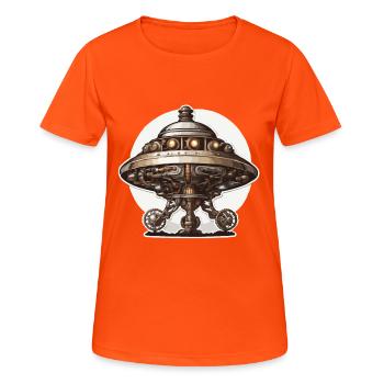 Alien / Spaceship / UFO / Area 51 / All / Mars - Women's Breathable T-Shirt - neon orange - Front - AI Model Female 172 dark (172cm)