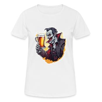Vampire / Dracula / Suceur de sang / Halloween / Mythe - T-shirt respirant Femme - blanc - Devant - AI Model Female 172 dark (172cm)