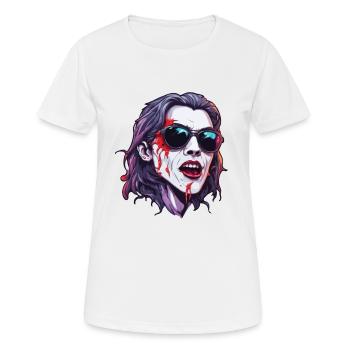 Vampire / Dracula / Bloodsucker / Halloween / Myth - Women's Breathable T-Shirt - white - Front - AI Model Female 172 dark (172cm)