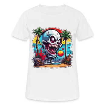 Vampir / Dracula / Blutsauger / Halloween / Mythos - Frauen T-Shirt atmungsaktiv - Weiß - Vorne - AI Model Female 172 dark (172cm)