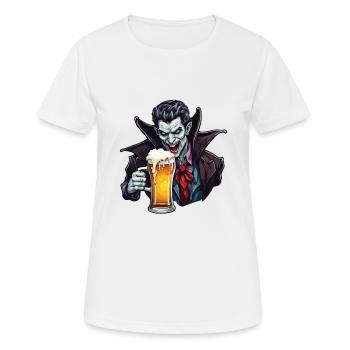 Vampire / Dracula / Suceur de sang / Halloween / Mythe - T-shirt respirant Femme - blanc - Devant - AI Model Female 172 dark (172cm)