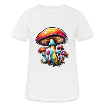 Mushroom / Mushroom / Meadow / Forest / Goa / Psy - Women's Breathable T-Shirt - white - Front - AI Model Female 172 dark (172cm)
